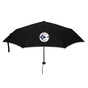 Cleveland Ohio Flagge USA Reise Souvenir Abzeichen - Regenschirm (klein) - Schwarz - Vorne