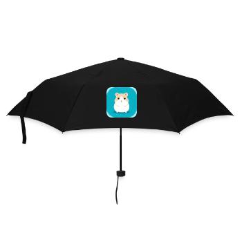 Cute Cartoon Hamster Love Pet 2 - Umbrella (small) - black - Front
