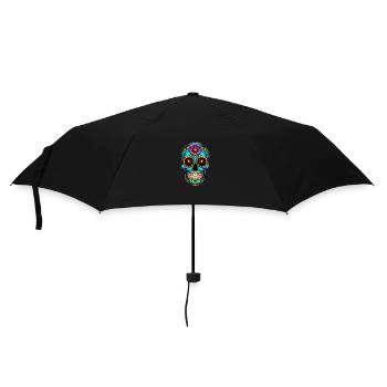Skull Mexican Style, Día de Muertos - Umbrella (small) - black - Front