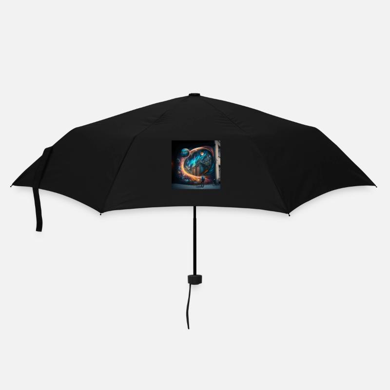 Universum - Regenschirm (klein) - Schwarz