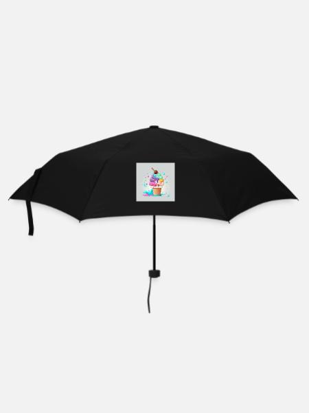 Cartoon style ice cream cone - Umbrella (small) - black