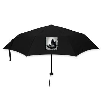 Mer agitée avec falaises - Parapluie standard - noir - Devant