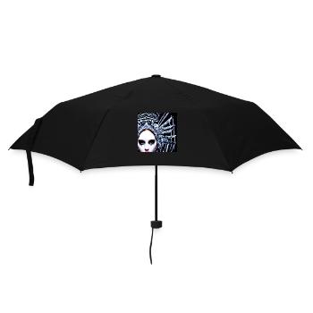 Frauenpower - Regenschirm (klein) - Schwarz - Vorne