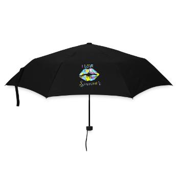 Sommer Surf Miami Beach Paradies 80er Jahre Retro 90er - Regenschirm (klein) - Schwarz - Vorne