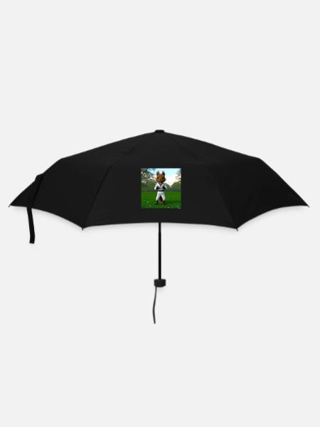 Karate Hörnchen - Regenschirm (klein) - Schwarz