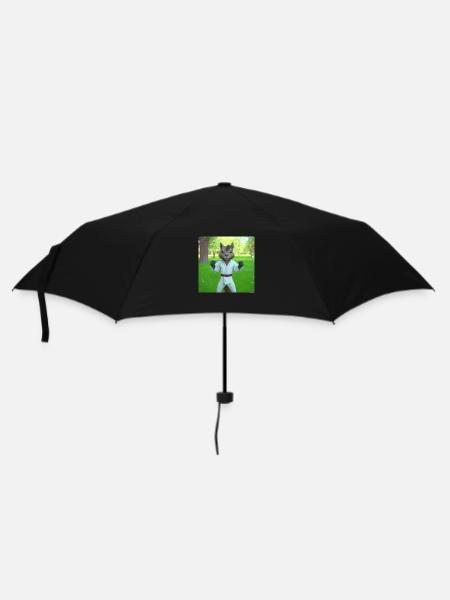 Karate Hörnchen - Regenschirm (klein) - Schwarz