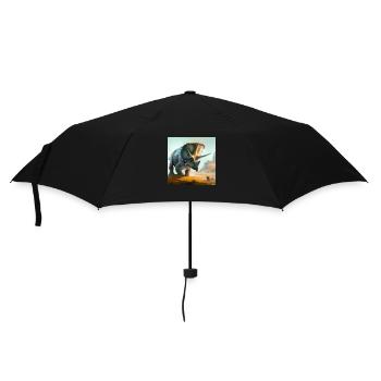Triceratops digital art - Umbrella (small) - black - Front