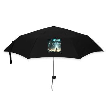 Science-fiction : combat : art numérique - Parapluie standard - noir - Devant