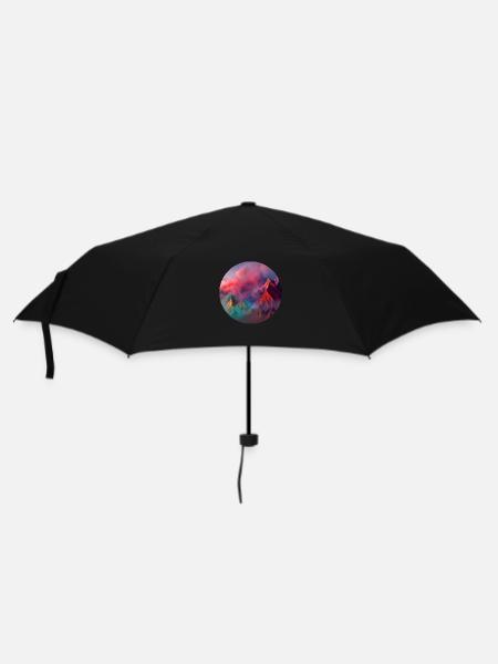 Buntes Gebirge - Regenschirm (klein) - Schwarz