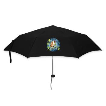 Bunter Vogel - Regenschirm (klein) - Schwarz - Vorne