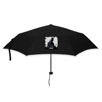 Mysterious character as guardian of the city - Umbrella (small) - black - Front