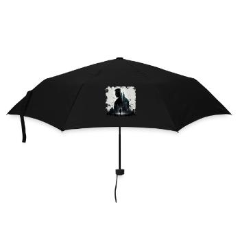 Lonely avenger and guardian in dystopia - Umbrella (small) - black - Front