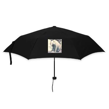 in harmony with nature elephant - Umbrella (small) - black - Front