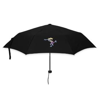 Zombie laufen lassen - Regenschirm (klein) - Schwarz - Vorne