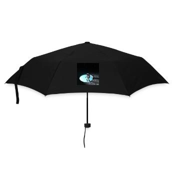 Astronaut in beiden Sphären - Regenschirm (klein) - Schwarz - Vorne