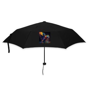 Perroquet coloré, design unique - Parapluie standard - noir - Devant