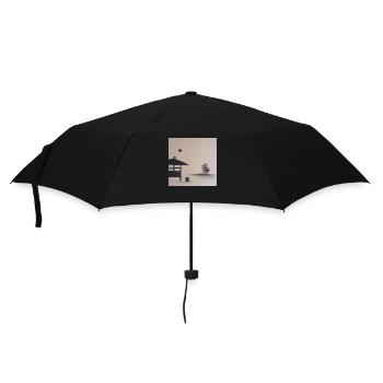 Minimal Japanese Culture - Regenschirm (klein) - Schwarz - Vorne