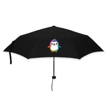 Kawaii Mignon Happy Penguin - Parapluie standard - noir - Devant