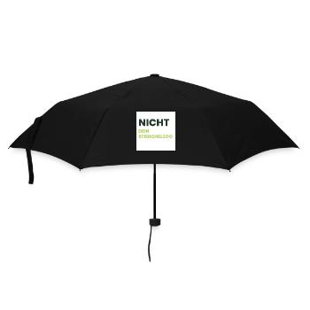 Nicht Dein Streichelzoo Print auf Panel PWSDHG - Regenschirm (klein) - Schwarz - Vorne