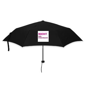 Nicht Dein Streichelzoo Print auf Panel PWSPBD - Regenschirm (klein) - Schwarz - Vorne