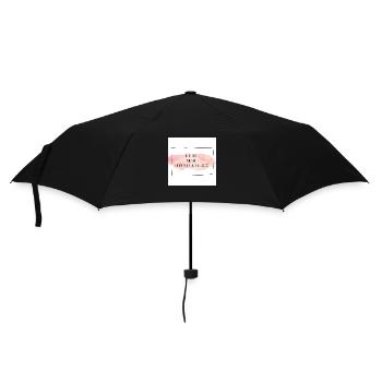 Ich bin nicht Dein Streichelzoo Klecks Rahmen PWSS - Regenschirm (klein) - Schwarz - Vorne