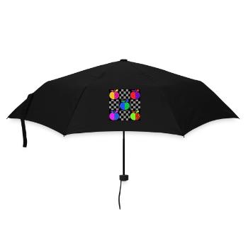 Apfel - Regenschirm (klein) - Schwarz - Vorne