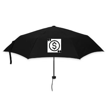 Investieren mit Stil: Dollarzeichen-Motiv - Regenschirm (klein) - Schwarz - Vorne