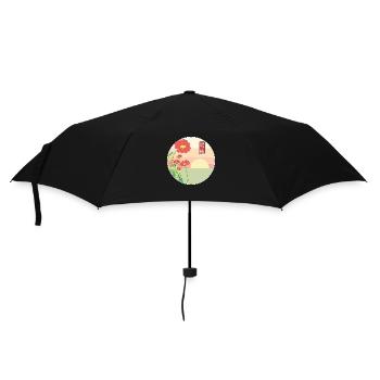 Field flowers at sunrise - Umbrella (small) - black - Front