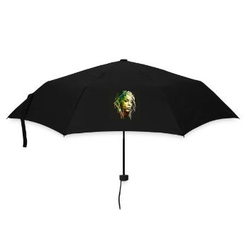Face woman dreadlocks n°8 - Umbrella (small) - black - Front