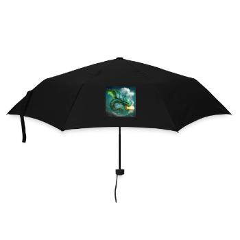 Mike FOX Drache2a - Regenschirm (klein) - Schwarz - Vorne