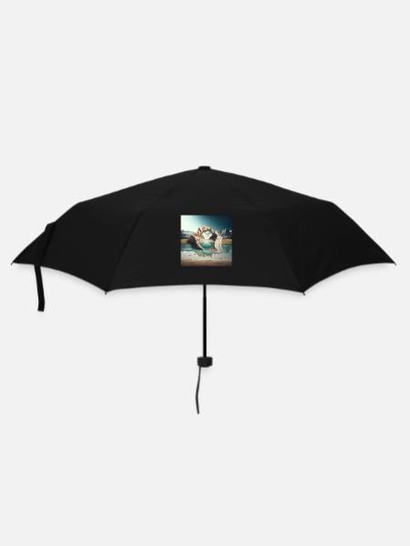 Landschaft der Welt n°5 - Regenschirm (klein) - Schwarz