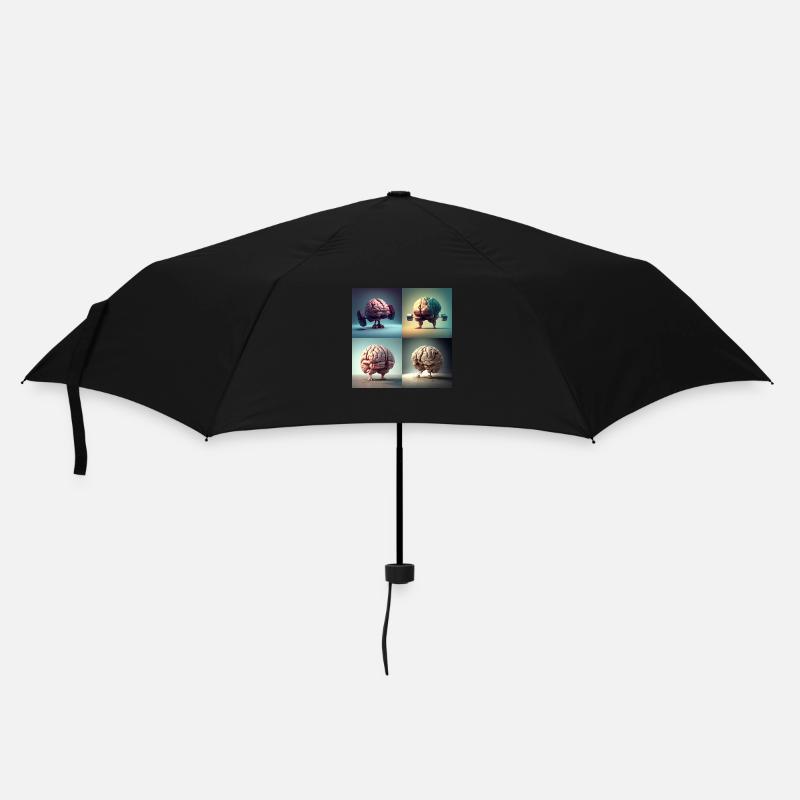 strong brain - Parapluie standard - noir