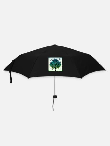 Zen-Baum Nr. 2 - Regenschirm (klein) - Schwarz