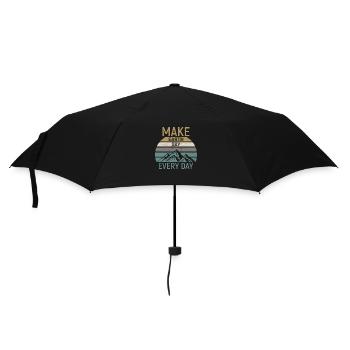 Make Earth Day every Day - Regenschirm (klein) - Schwarz - Vorne