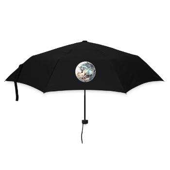 licorne art nouveau - Parapluie standard - noir - Devant