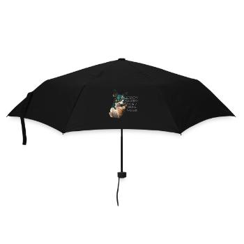 Books and Coffee and Dogs and Social Justice - Umbrella (small) - black - Front