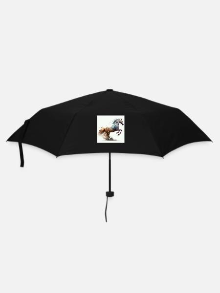 Cheval fougueux n°7 - Parapluie standard - noir