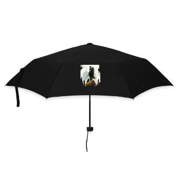 zu Glänzender Paladin - Regenschirm (klein) - Schwarz - Vorne