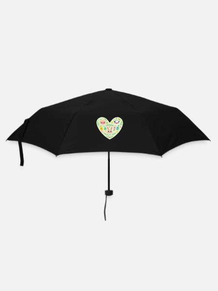 Vegan et sans cruauté - Parapluie standard - noir
