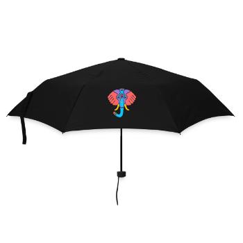 Symbol of an Indian elephant, culture of India - Umbrella (small) - black - Front