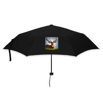 Deer in the Grass - Umbrella (small) - black - Front