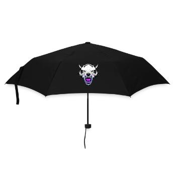 wolf animal cute dog nature werewolf forest wild mountain - Umbrella (small) - black - Front