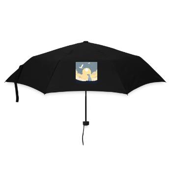 Hund im Himmel - Vierbeiner verlässt die Welt - Regenschirm (klein) - Schwarz - Vorne