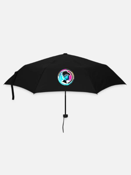 Blaue Zukunft - Regenschirm (klein) - Schwarz