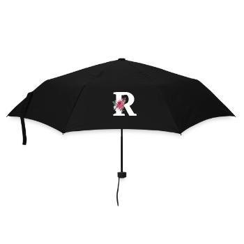 Letter r floral - Umbrella (small) - black - Front
