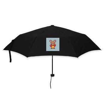 Cute kangaroo with box gloves - Umbrella (small) - black - Front