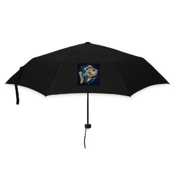 Beautiful colorful fish swimming in the sea - Umbrella (small) - black - Front