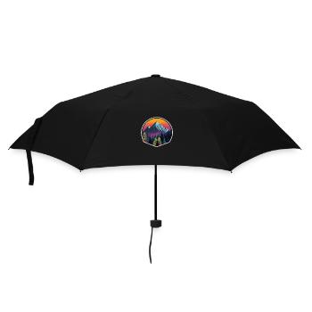 Colorful Mountains -Generative AI - Umbrella (small) - black - Front