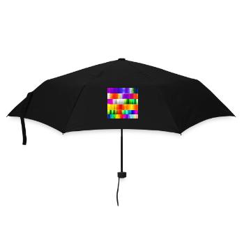 Mischung aus verrückten horizontalen Farben Farben - Regenschirm (klein) - Schwarz - Vorne