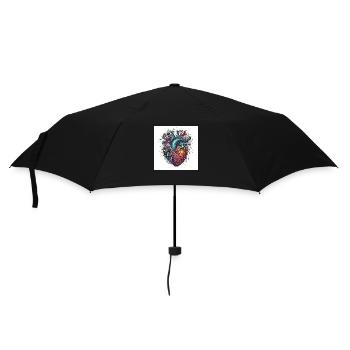 Kreatives technisches Herz für Valetninstag - Regenschirm (klein) - Schwarz - Vorne